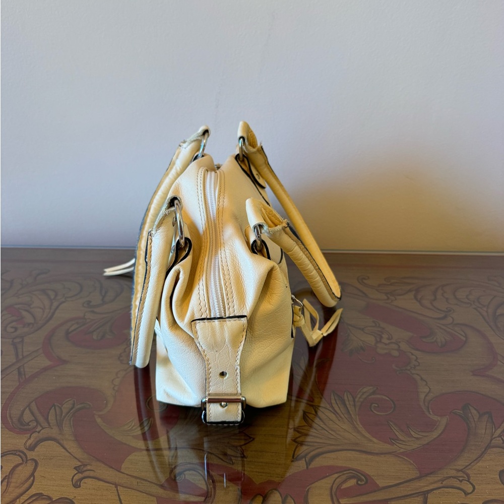DRAMATIC PRICE DROP: VINTAGE NEVER USED,MADE IN ITALY, YELLOW LEATHER by REGINA - Picture 2 of 6